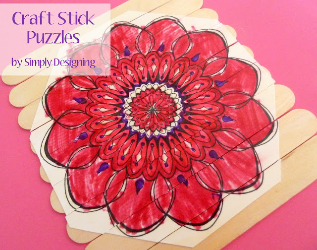 DIY Fake Snow 9 Craft Stick Puzzle