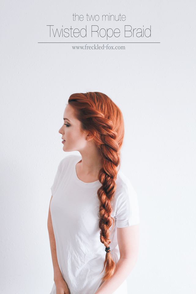 The 2 Minute Rope Braid Hairstyle | The Freckled Fox | Bloglovin'