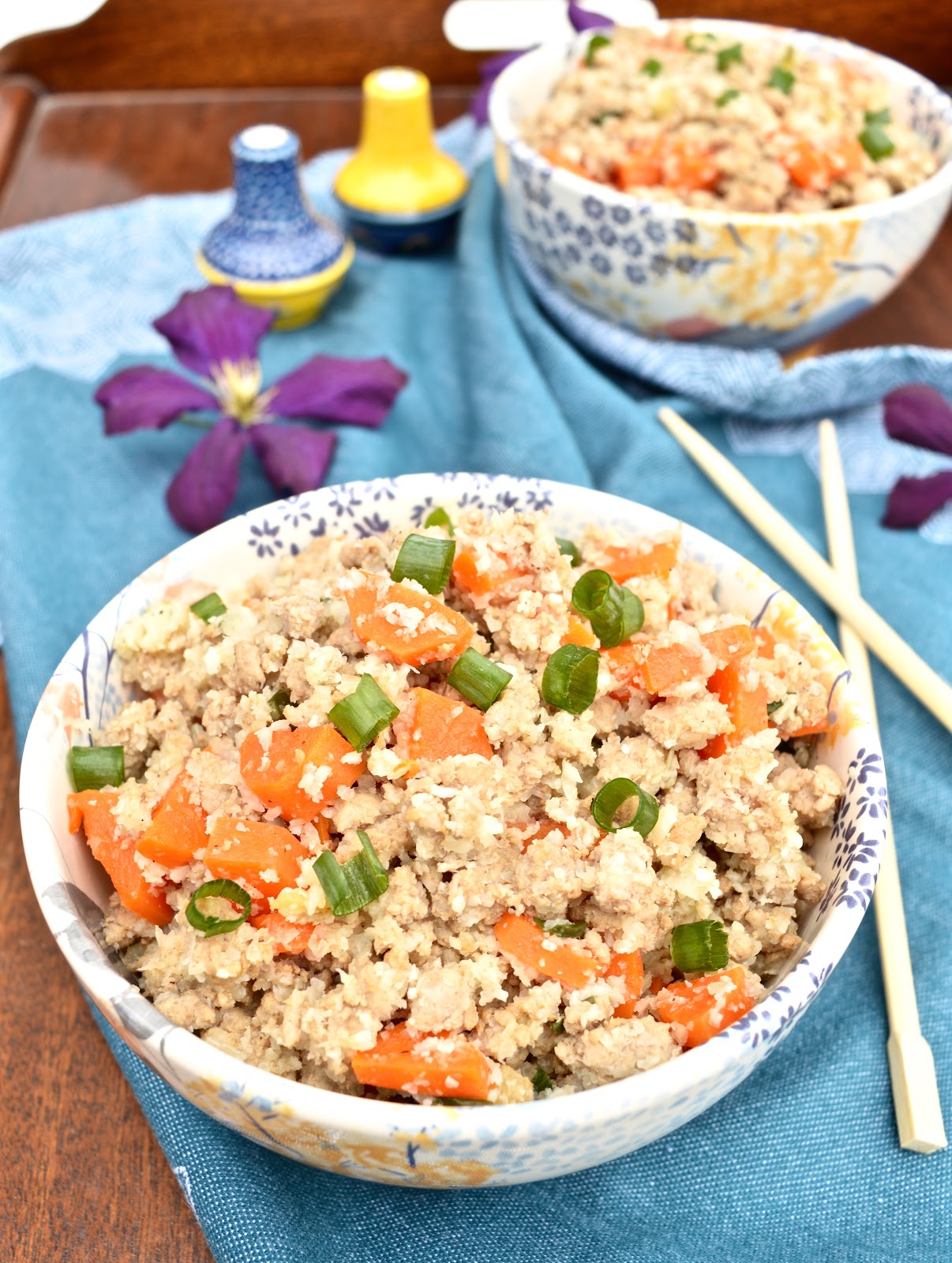 Pure and Simple Nourishment Cauliflower Pork Fried Rice and One Pot