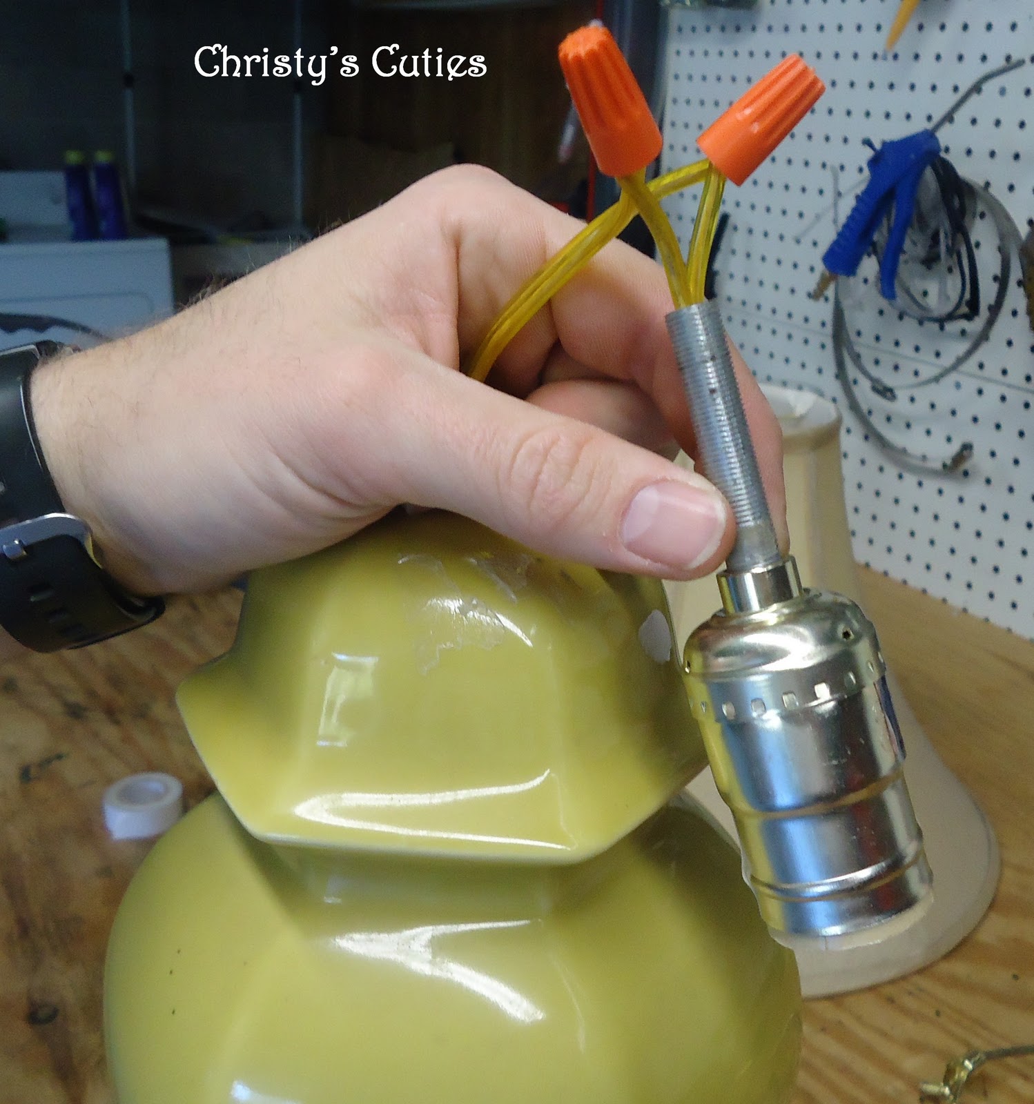 Christy's Cuties Fixing a lamp