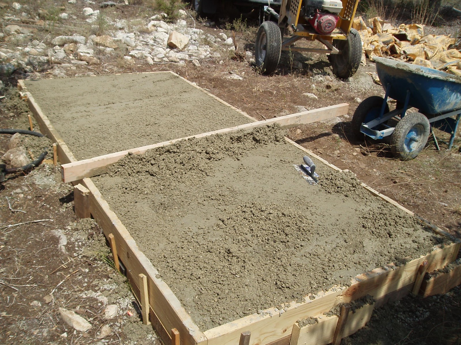 Concrete pad for propane
