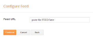 configure gadget feed in blogger