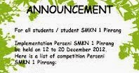 Contoh Announcement (pengumuman) Bahasa Inggris Sekolah yang Baik