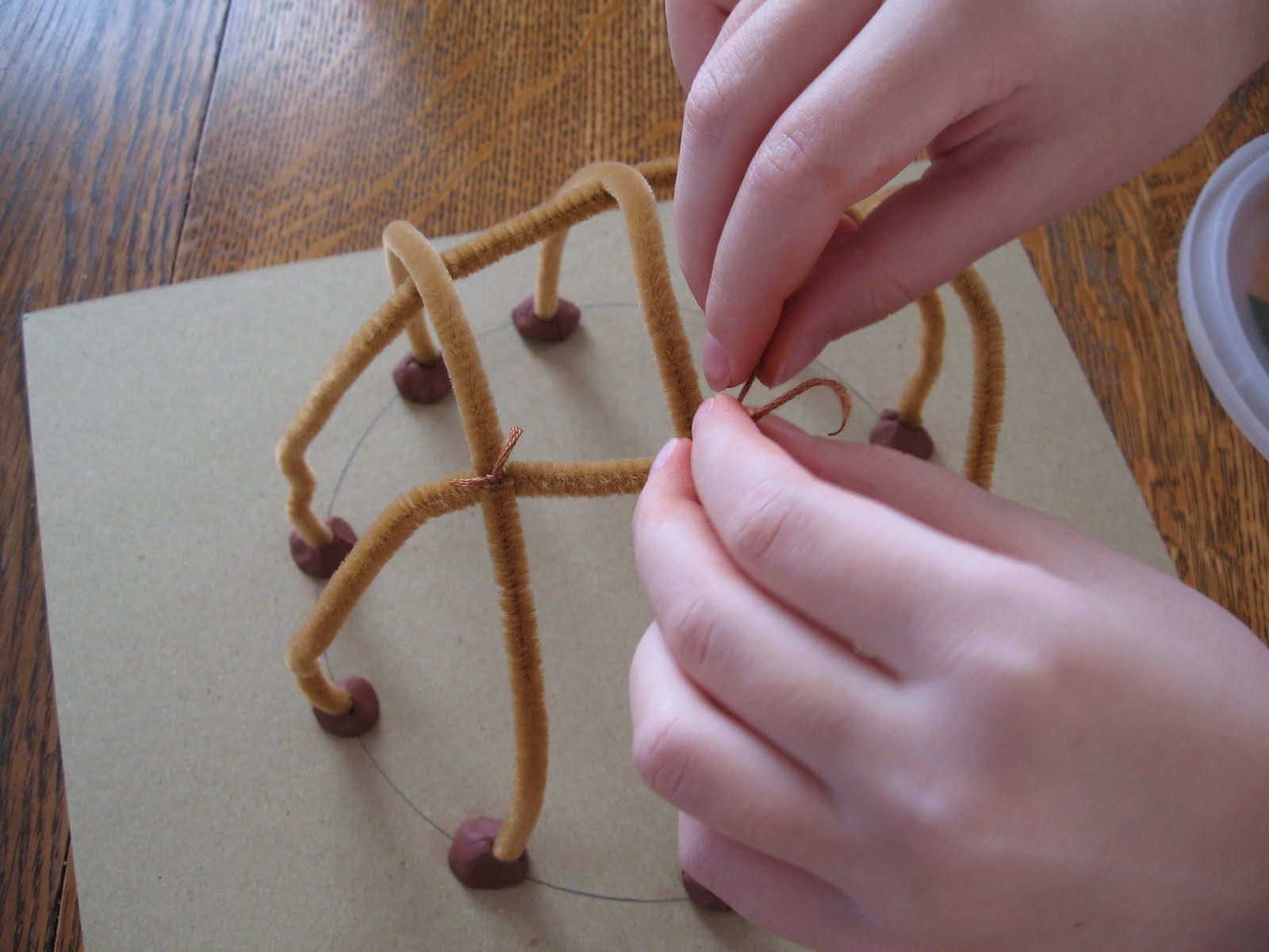 Almost Unschoolers Pipe Cleaner Wigwam