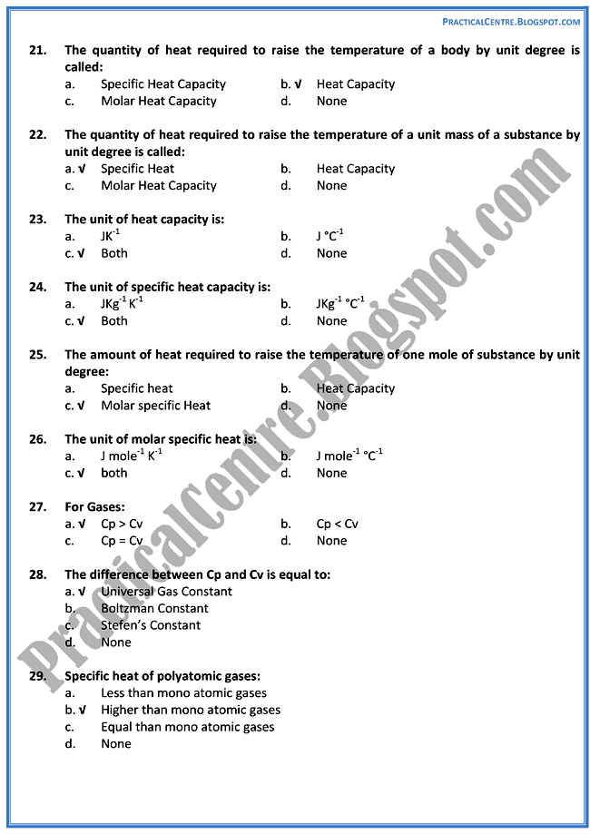 heat-mcqs-physics-12th