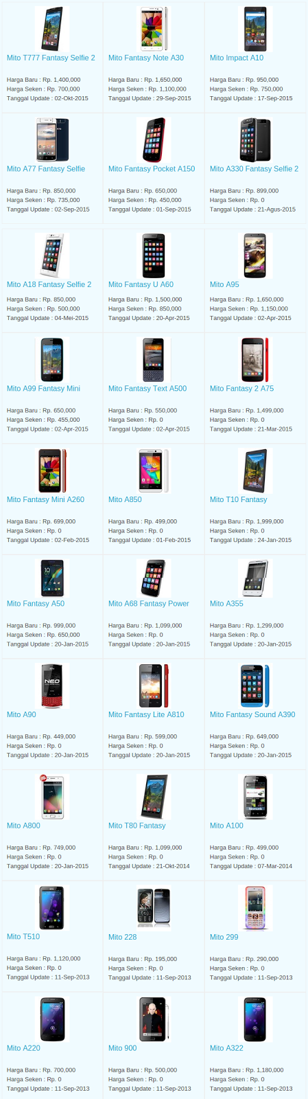 Daftar Terbaru Harga Hp Mito Oktober 2015 Daftar Terbaru Harga Hp Mito Oktober 2015