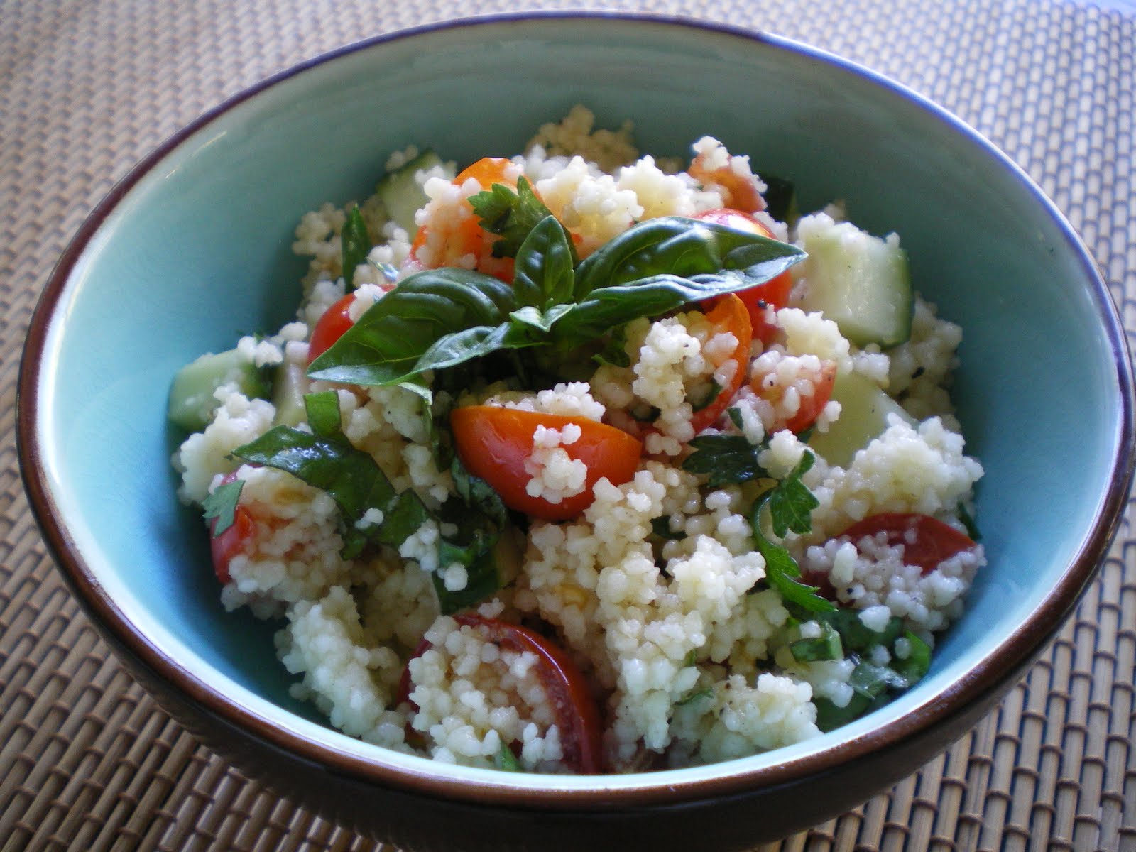 Shelly's Kitchen Tomato Cucumber Couscous Salad