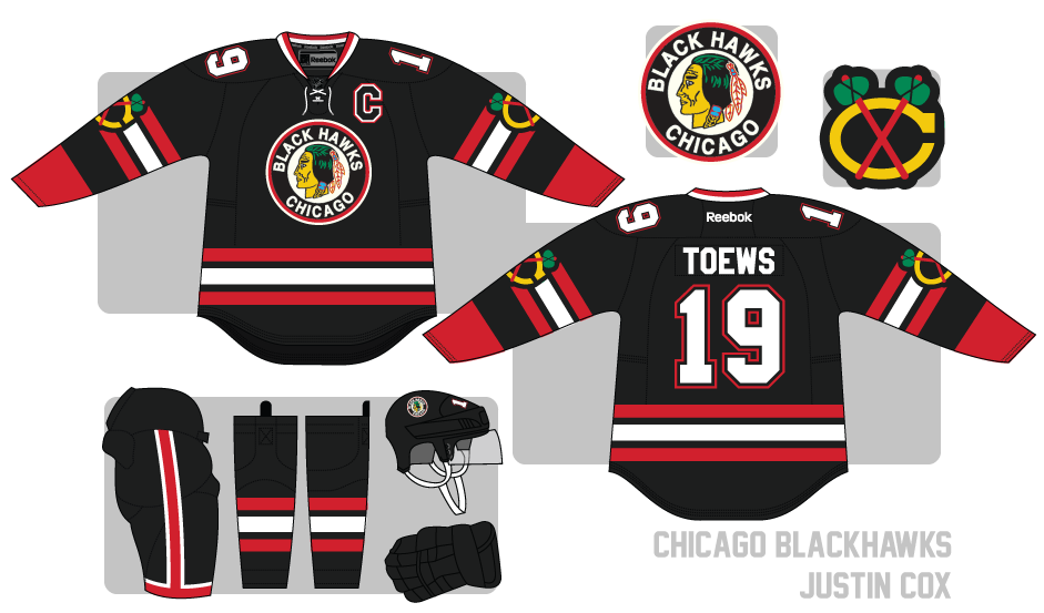 NHL Chicago Blackhawks 2014-15 uniform and jersey original art – Heritage  Sports Art