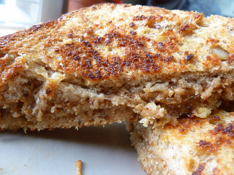 Cookin' Cowgirl Grilled Peanut Butter and Honey Sandwich