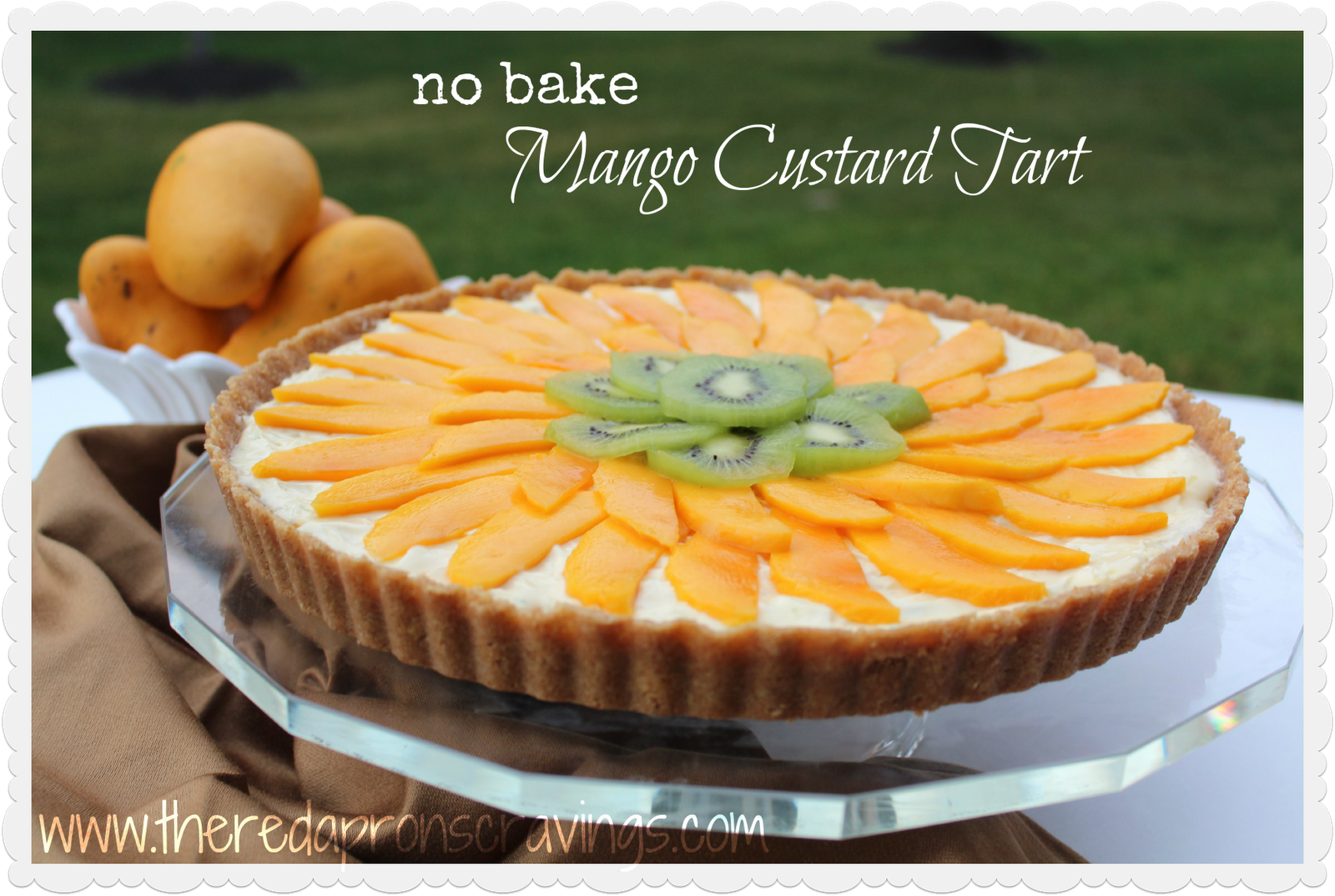 The Red Apron No Bake Mango Custard Tart