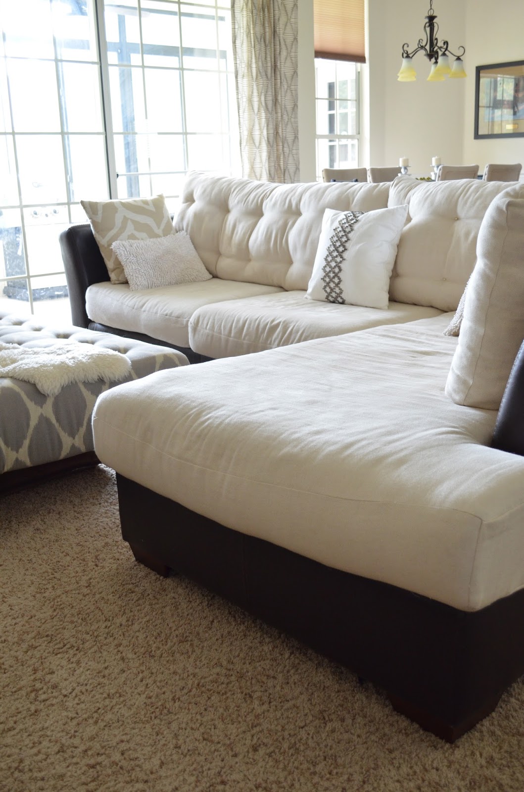 Inside Out Design How To Do Buttonless Tufting On Couch Cushions
