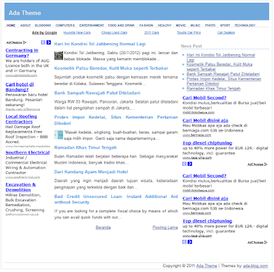 Free Simple Adsense Blogspot Templates