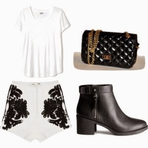 imagen look short blanco camisa blanca