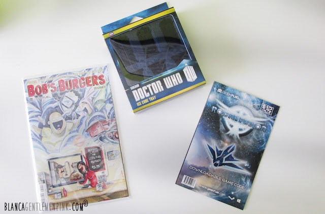 Dr Who Ice Cube Tray, Bob's Burgers comic, Roche Fusion Game