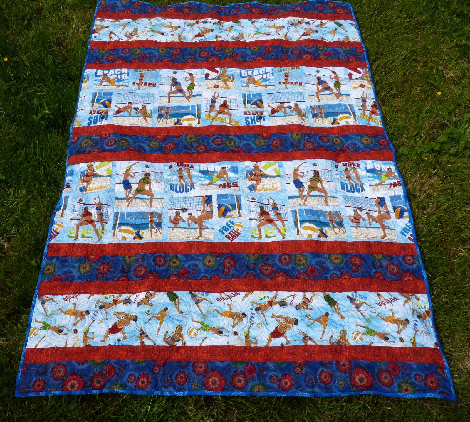 Lappteknik Volleyball Quilt