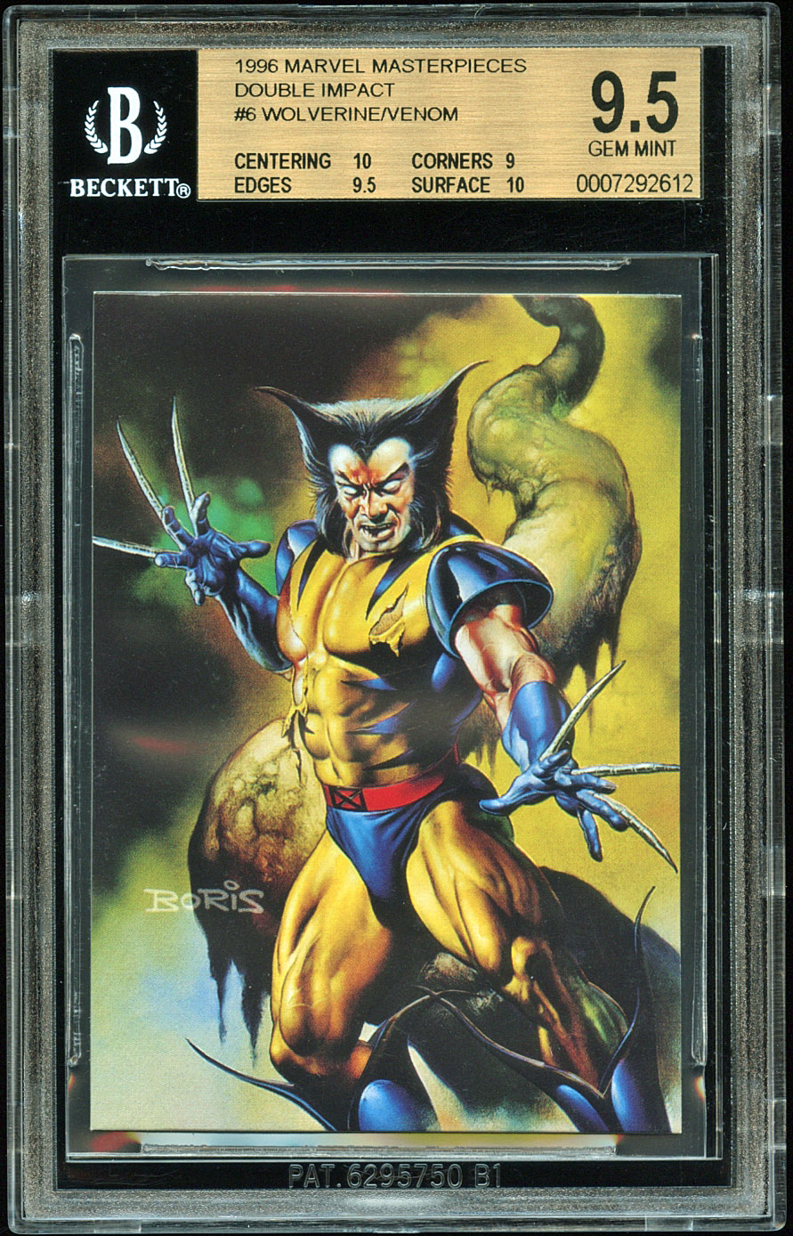 Graded Marvel Cards 1996 Marvel Masterpieces Double Impact Wolverine