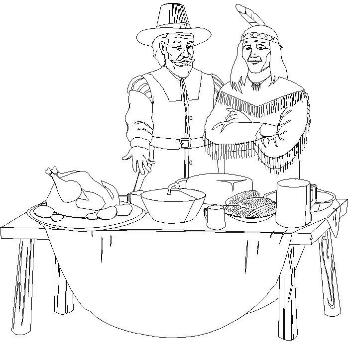 Thanksgiving Feast Coloring Pages >> Disney Coloring Pages