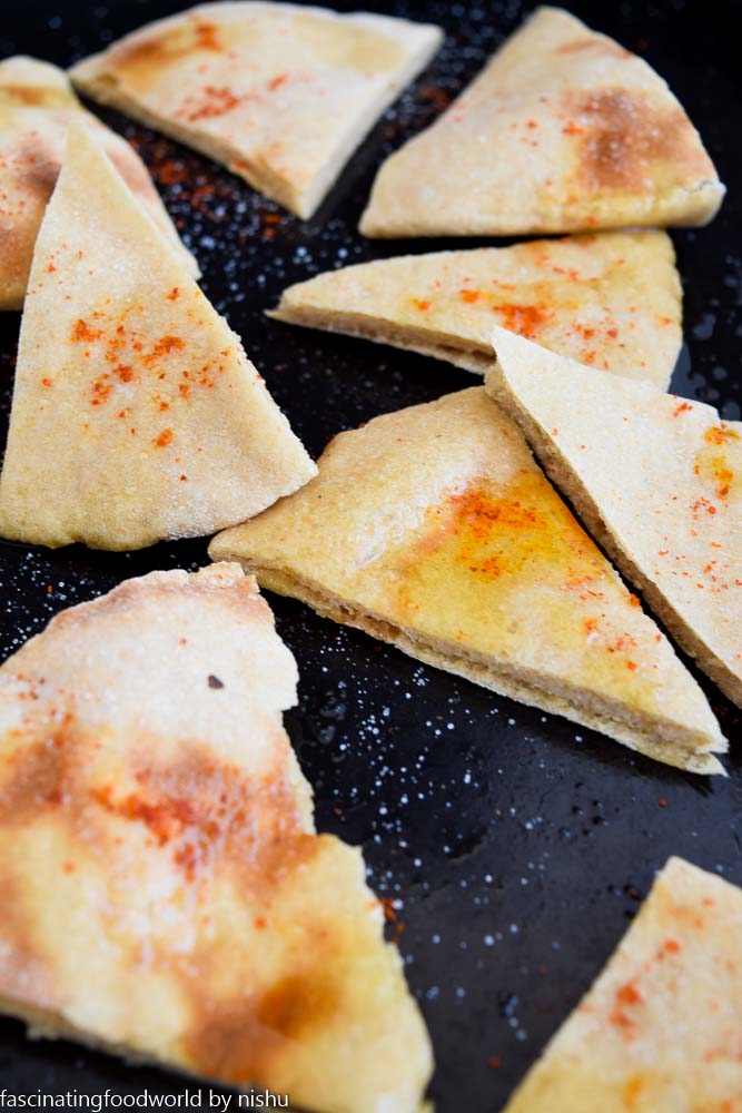 fascinatingfoodworld Whole wheat pita chips