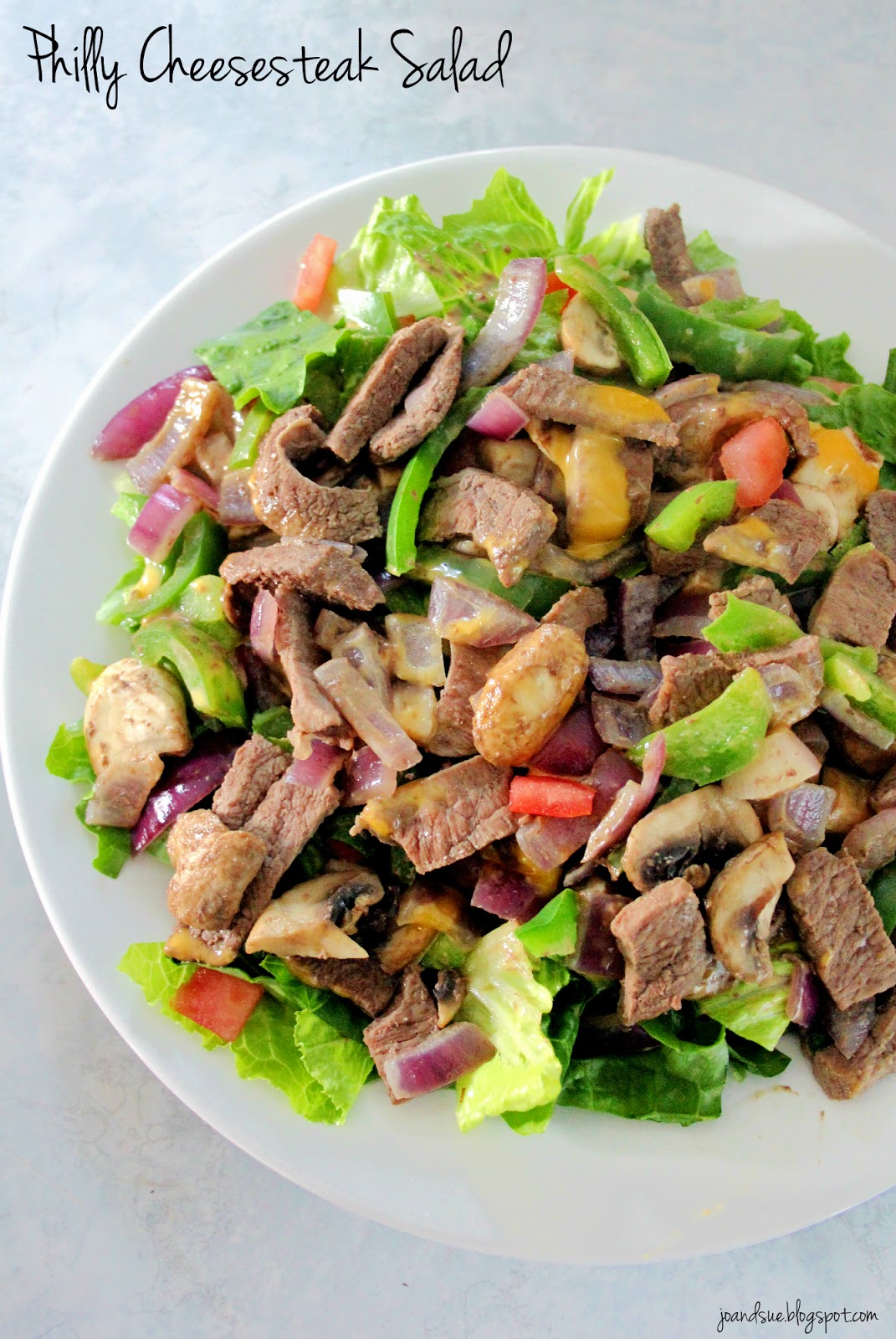 Jo and Sue Philly Cheesesteak Salad
