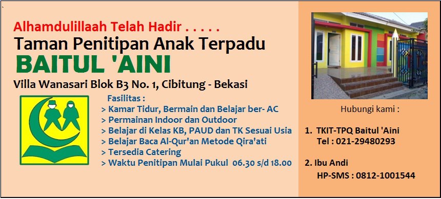 Tkit Tpq Baitul Aini Spanduk Banner Taman Penitipan Anak