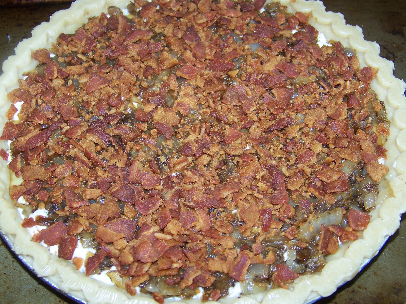 Kitchen Simmer Caramelized Onion and Bacon Pie