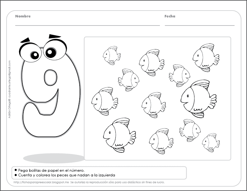 Fichas para preescolar: 4 fichas de números y algunos cocodrilos para Fichas para preescolar: 4 fichas de números y algunos cocodrilos para
