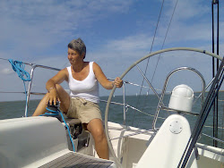 Sandra zeilend op de Oosterschelde