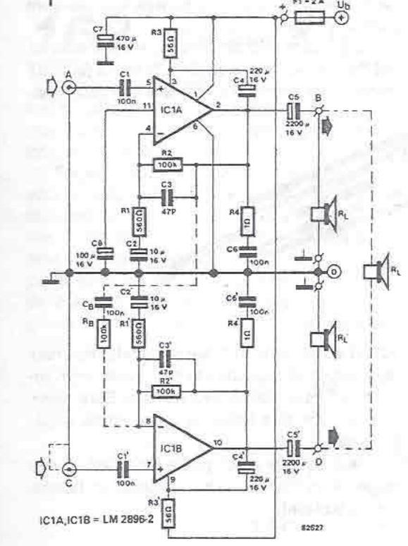 Schema LM2896 amplificateur audio