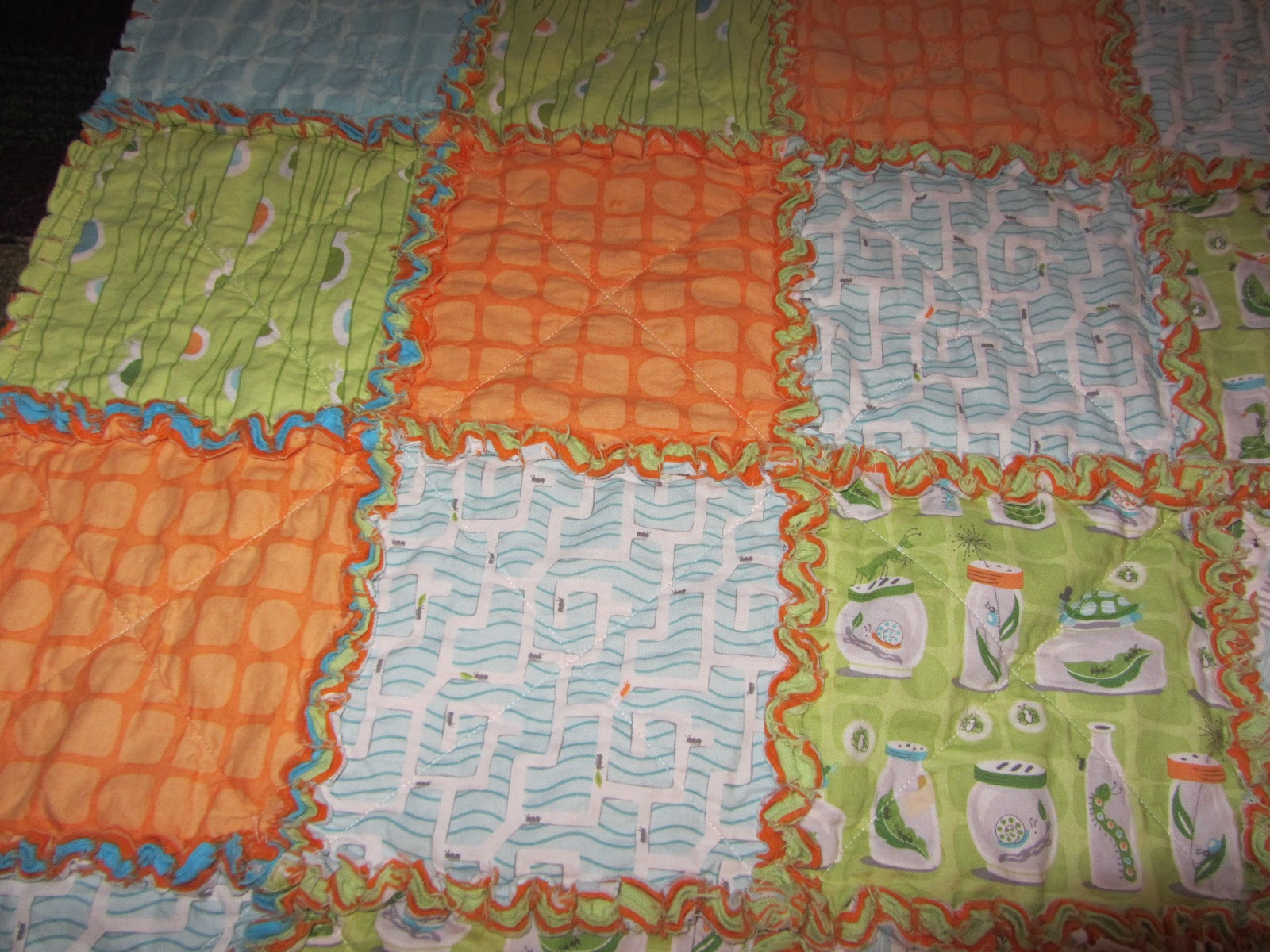 MsFlutterby Crafts Backyard Baby Rag Quilt