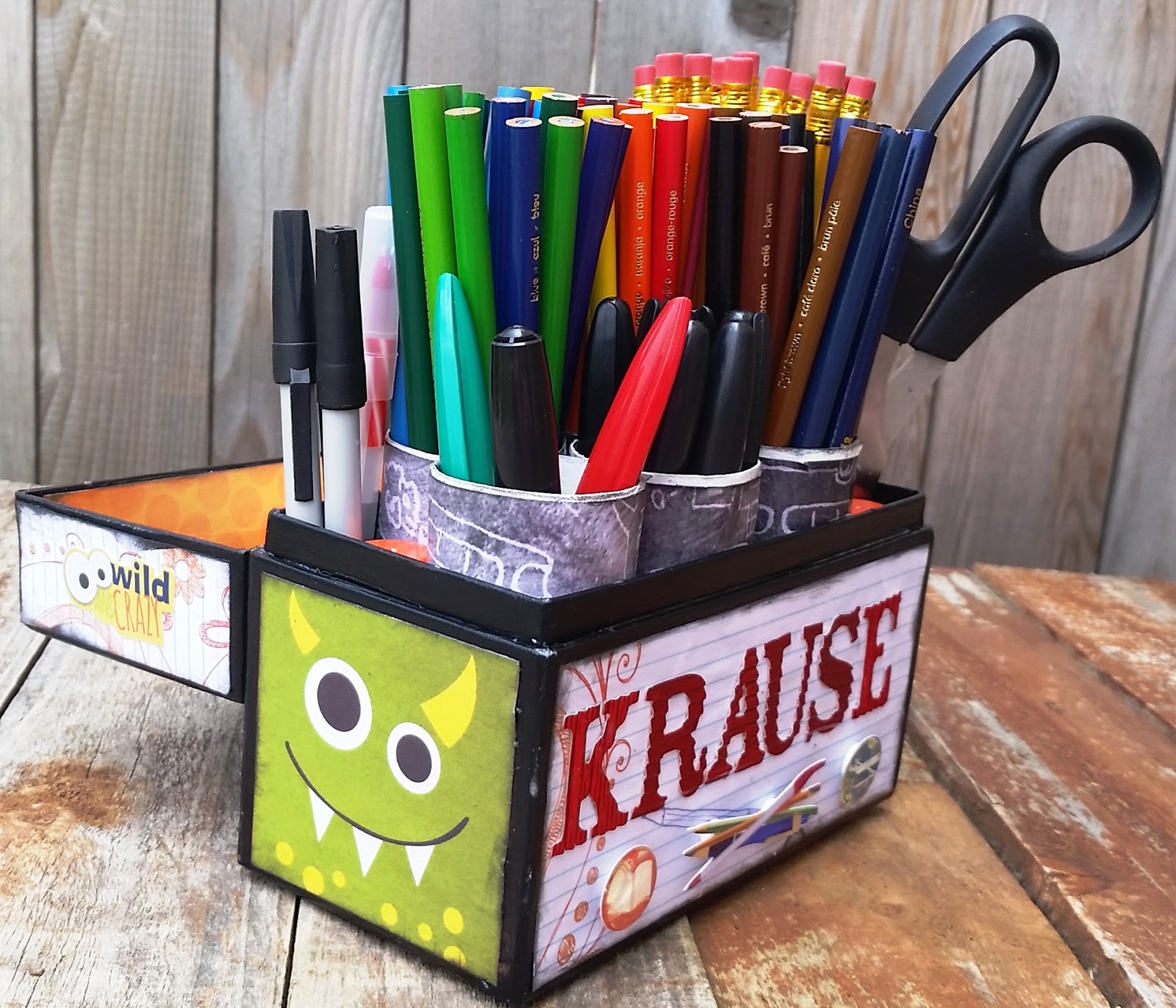 scraps of reflection School Desk Organizer Teacher Gift **Paper