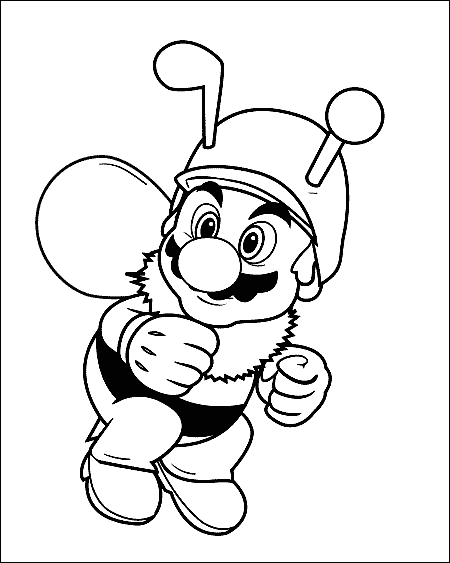 Printable Super Mario Coloring Page