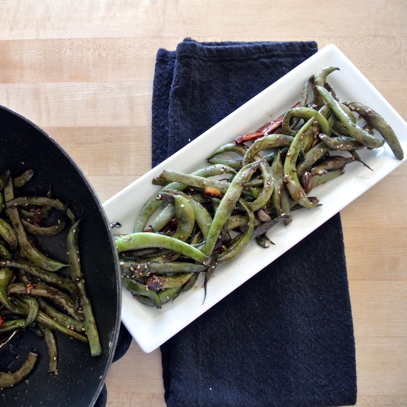 Mom, What's For Dinner? Asian Garlic Pepper Green Beans