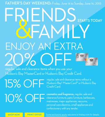 hudson bay fathers day sale