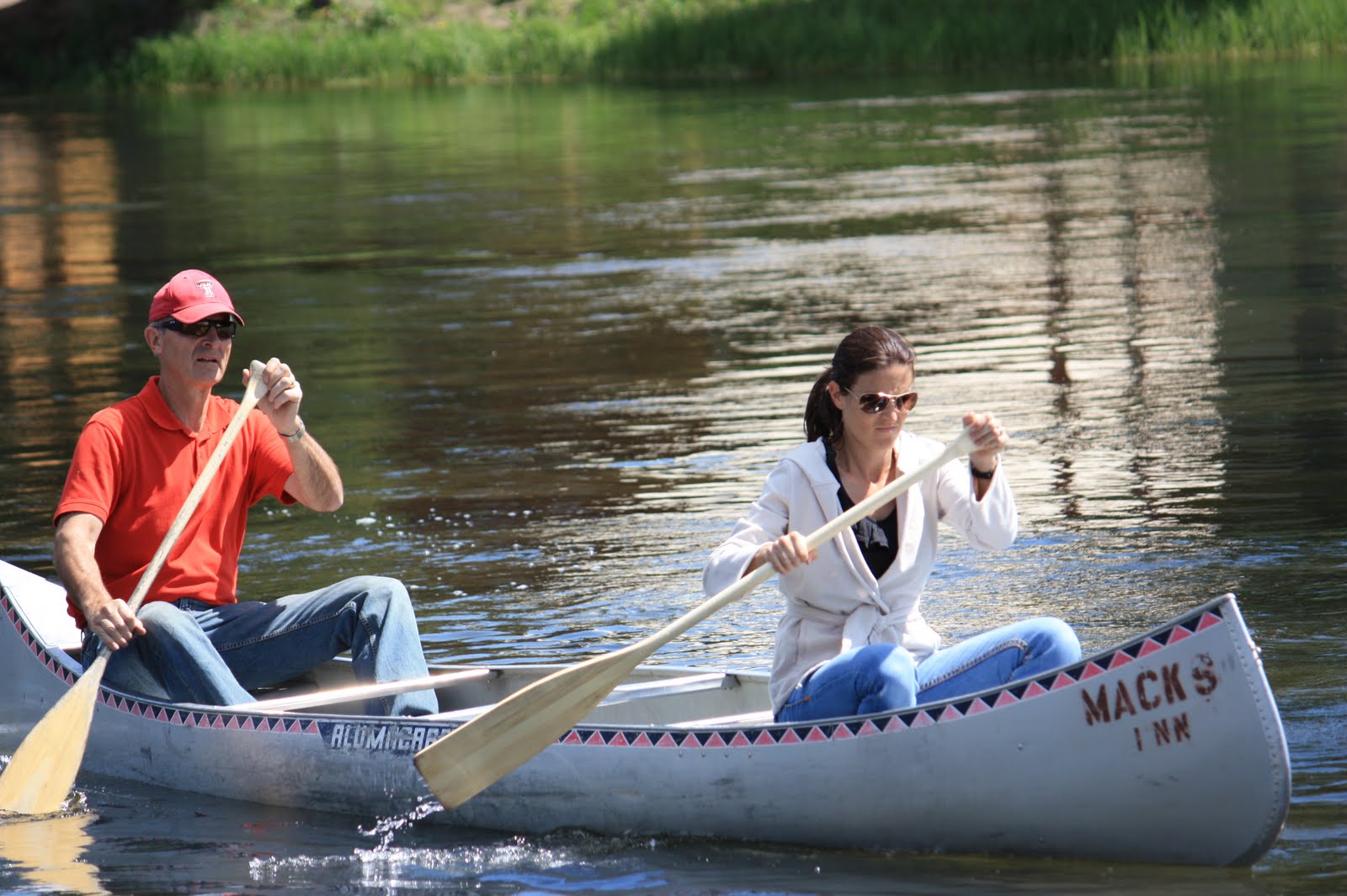 3 Men and a Lady Aluminum Canoe Time Machine