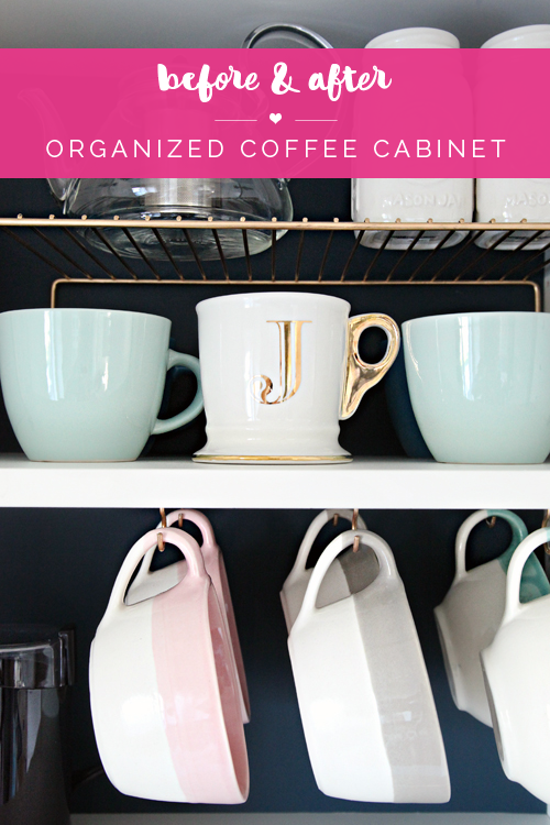 Coffee Mug Organizer, Mug Organizer for Cabinet Kitchen Cabinet Shelf  Organizer Coffee Mug Organizers and Storage for Tea Cup Stacker Coffee Mug