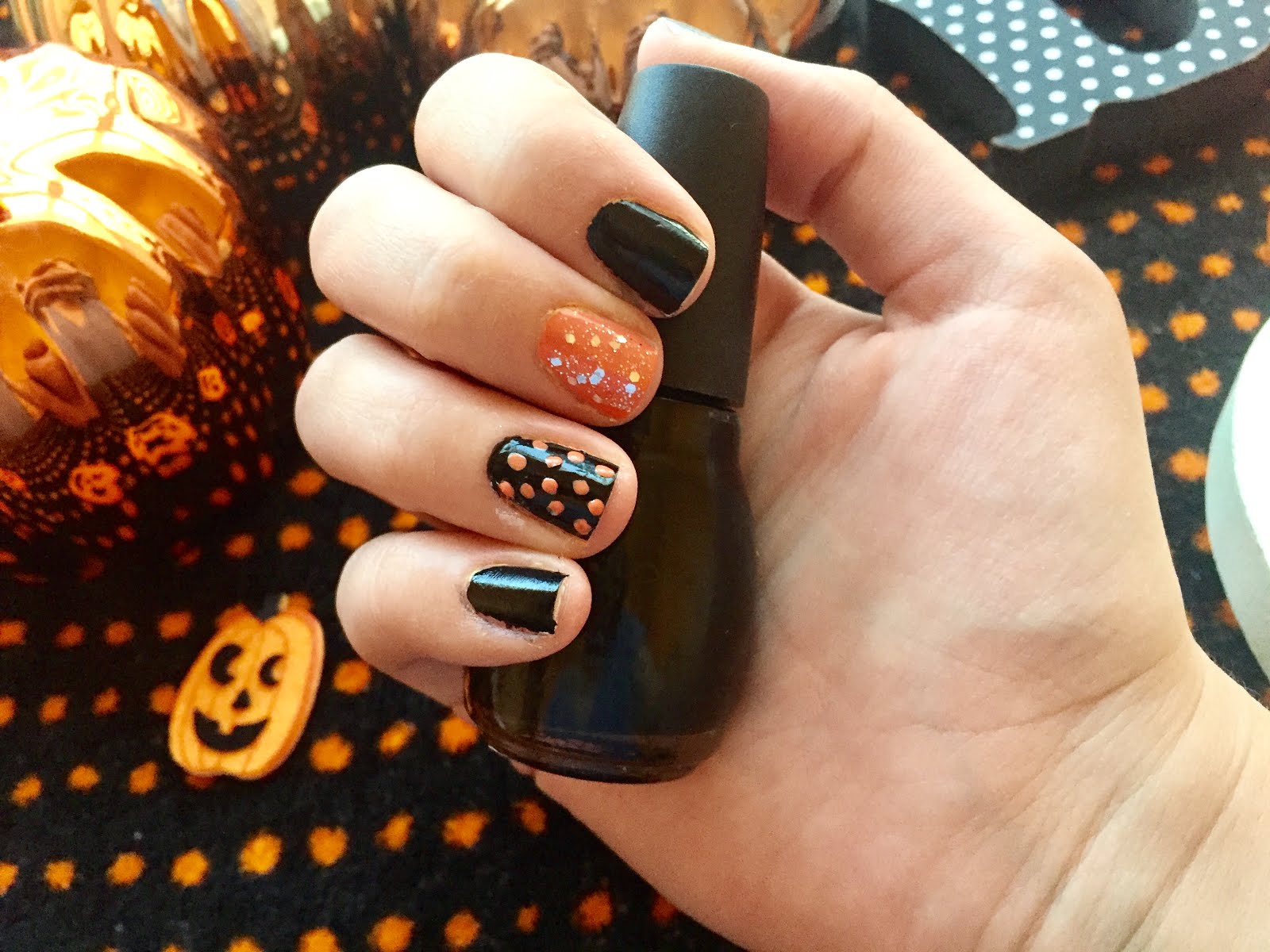 Blogtober Day 2 Easy Halloween Nails Being Heather