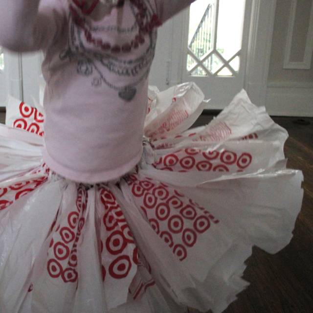 Rachael Rabbit Tutu Tutorial (Part 3) Recycled Plastic Bag Tutu