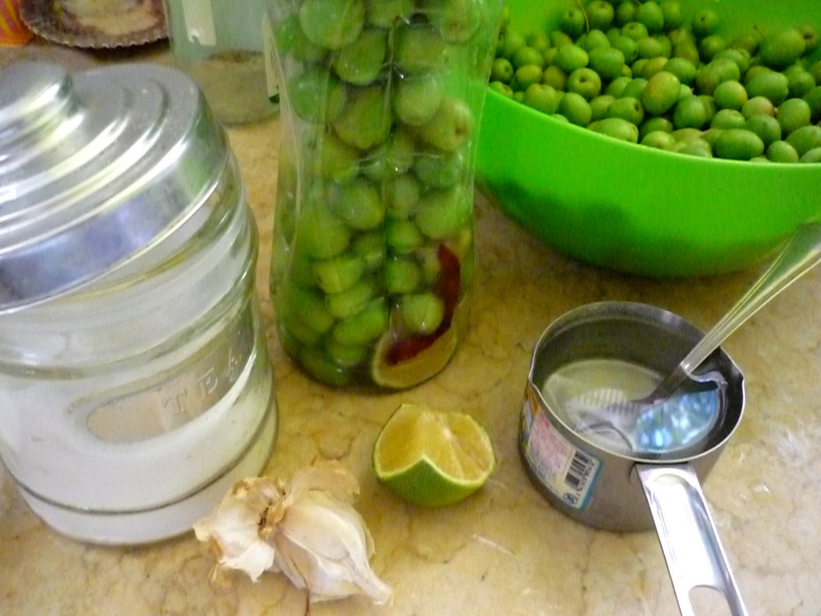 StyleListRoom....... Pickled Green Fresh Olives Recipe מתכון לכבישת