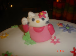 Bolo de aniversário com a Hello Kitty