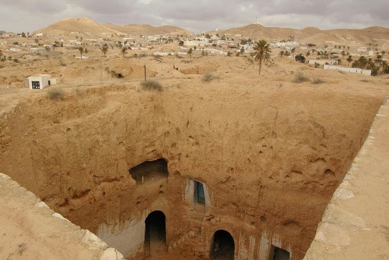 World's Beautiful Landscapes. Matmata, Troglodyte Houses in Tunisia