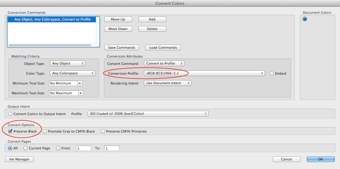 Acrobat Pro Converting CMYK Black PDF Content to RGB Prepression