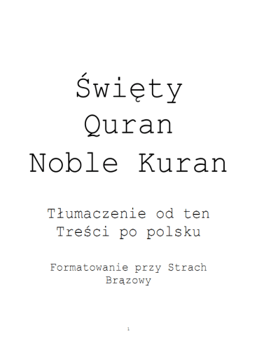 Kuran+in+Hindi+Translation Quran Collection: The Noble Quran in Polish Language - Święty Quran ...