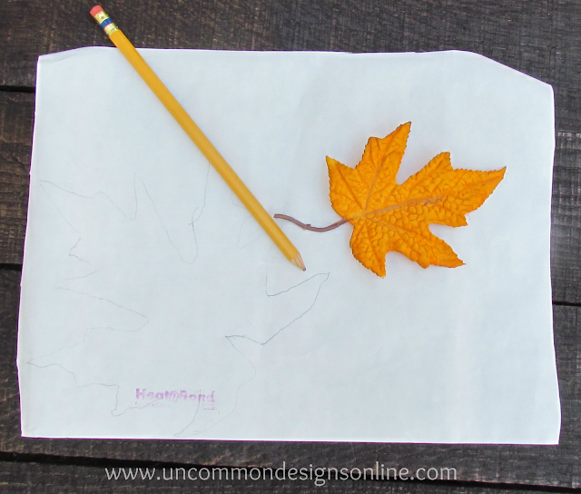 tracing Fall Fabric Leaf Tutorial with {Uncommon} 20