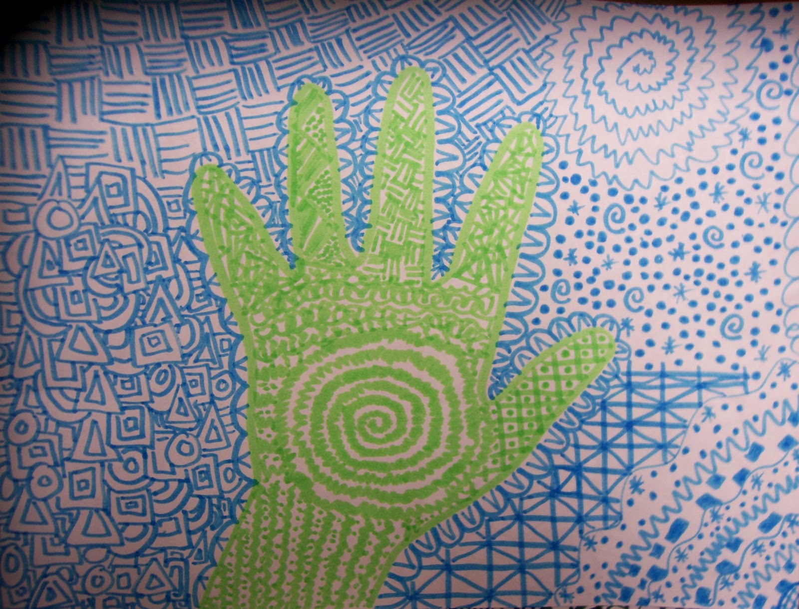 The Lost Sock Art Elements using Hands