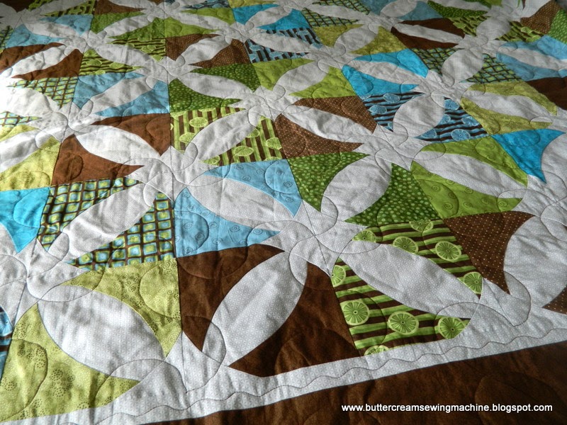 Buttercream and a Sewing Machine Winner's Bouquet Quilt