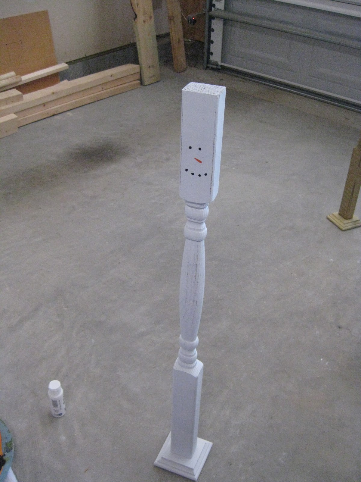 Stair Rail Wood Snowman Laforce Be With You