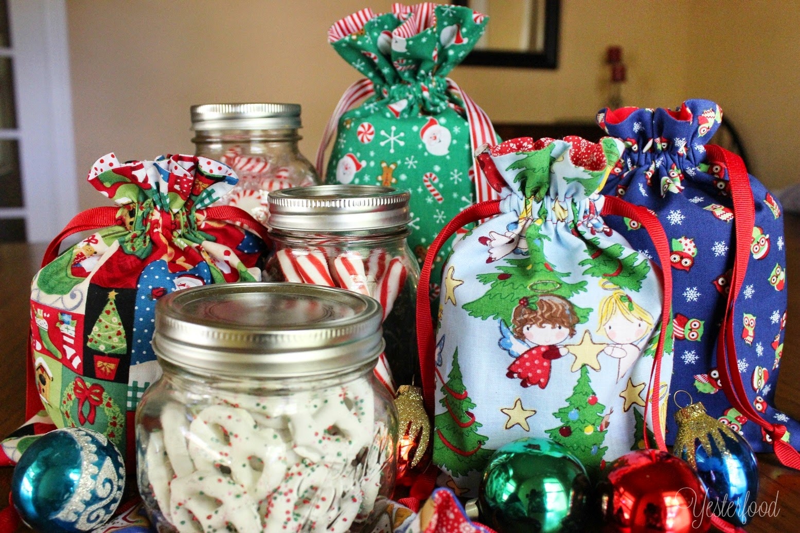 Yesterfood Mason Jar Gift Bags Tutorial