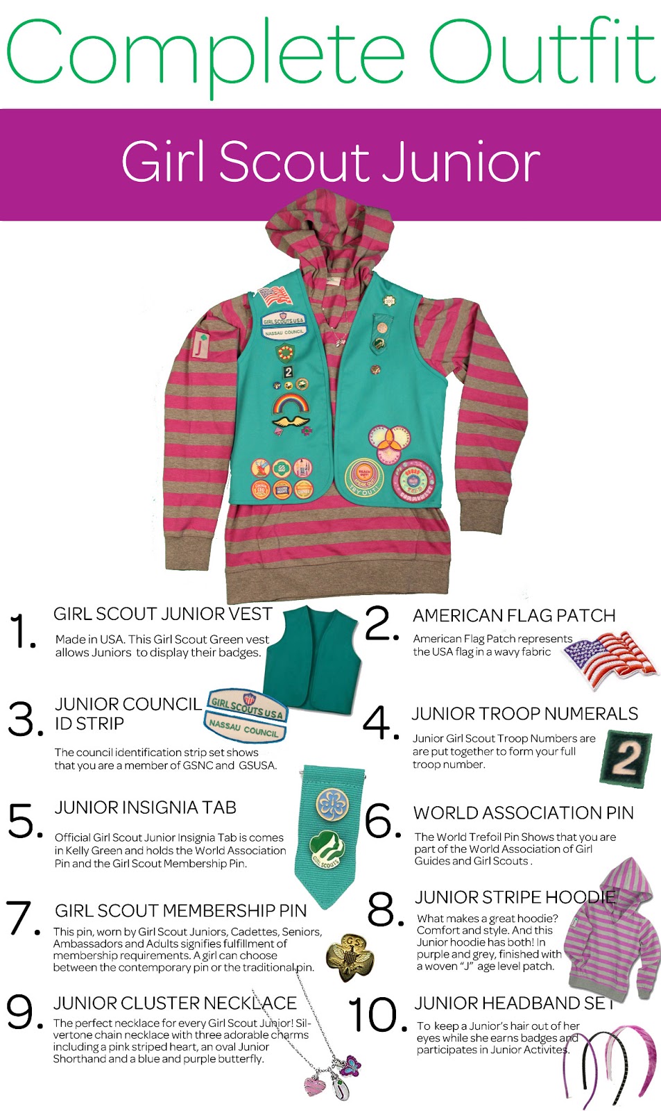 Girl Scouts of Nassau County The Complete Outfit Series Girl Scout Junior