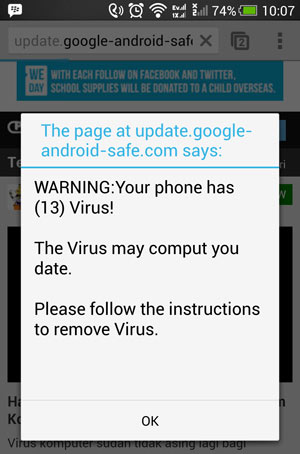 Cara Menghilangkan Notifikasi Virus Android