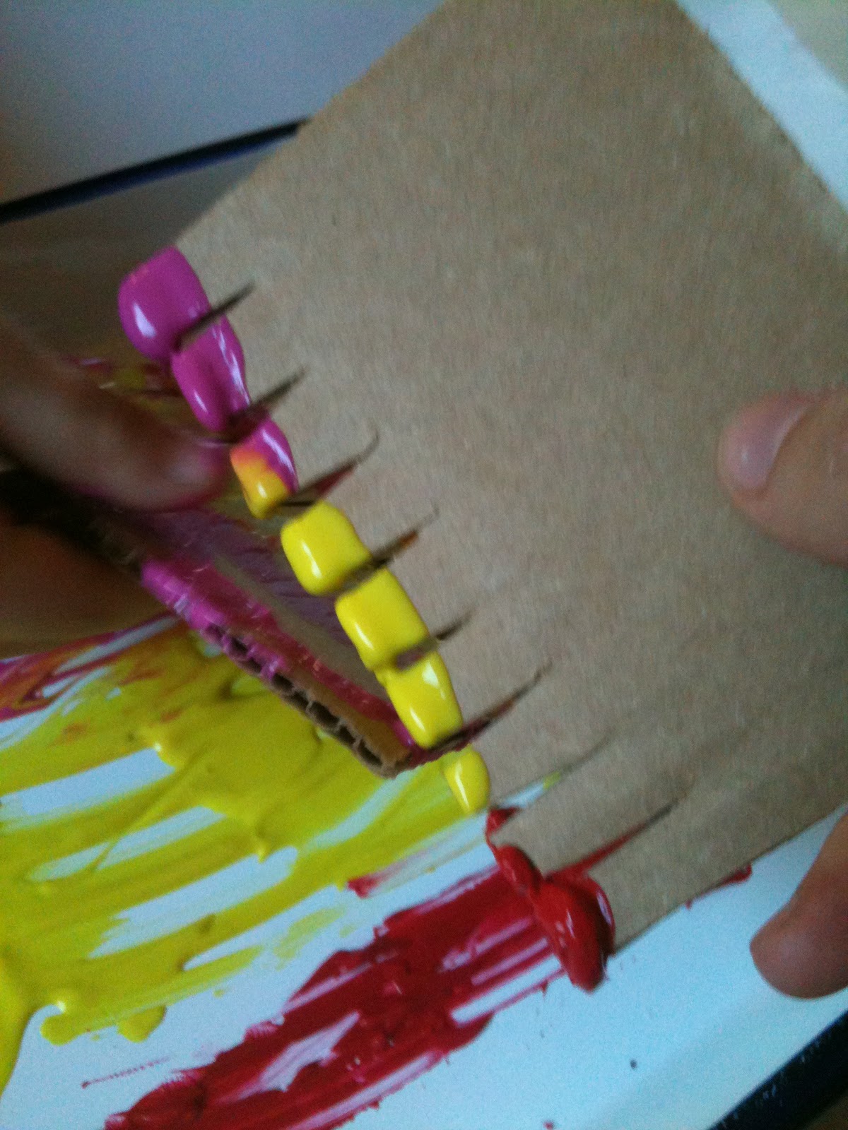 A Childhood List 49) DIY Texture Combs for Painting
